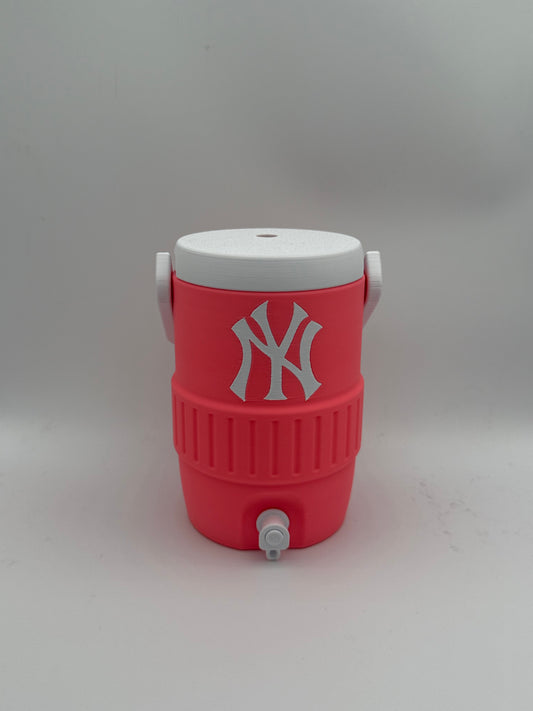 New York Mini Water Cooler 3D Printed Can Holder, Baseball Fan Decor