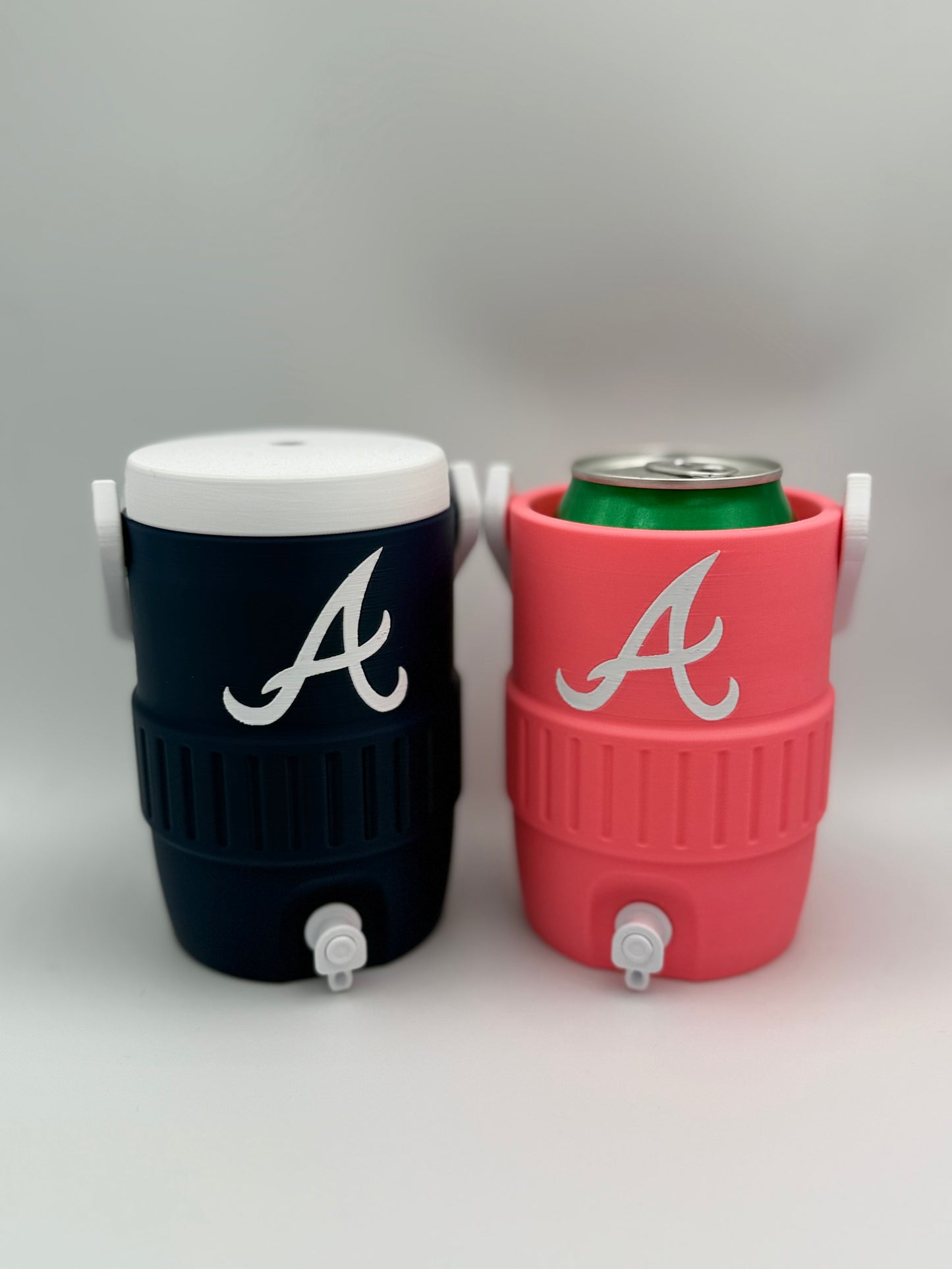 Atlanta Mini Water Cooler 3D Printed Can Holder, Baseball Fan Decor