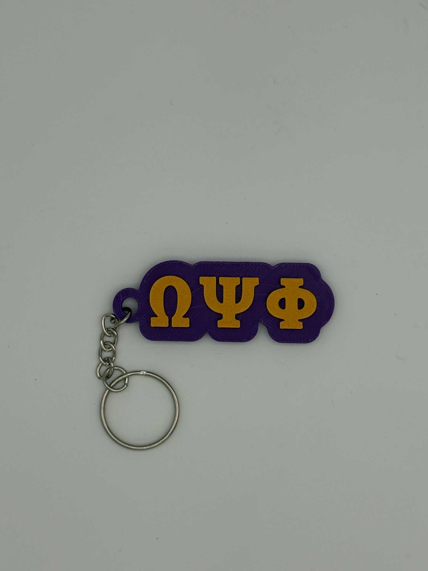 Omega Psi Phi 3D-Printed Greek Letter Keychain