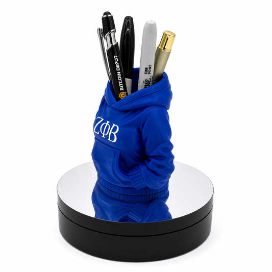 Zeta Phi Beta–Inspired Hoodie Pencil & Pen Holder | 3D-Printed Desk Organizer