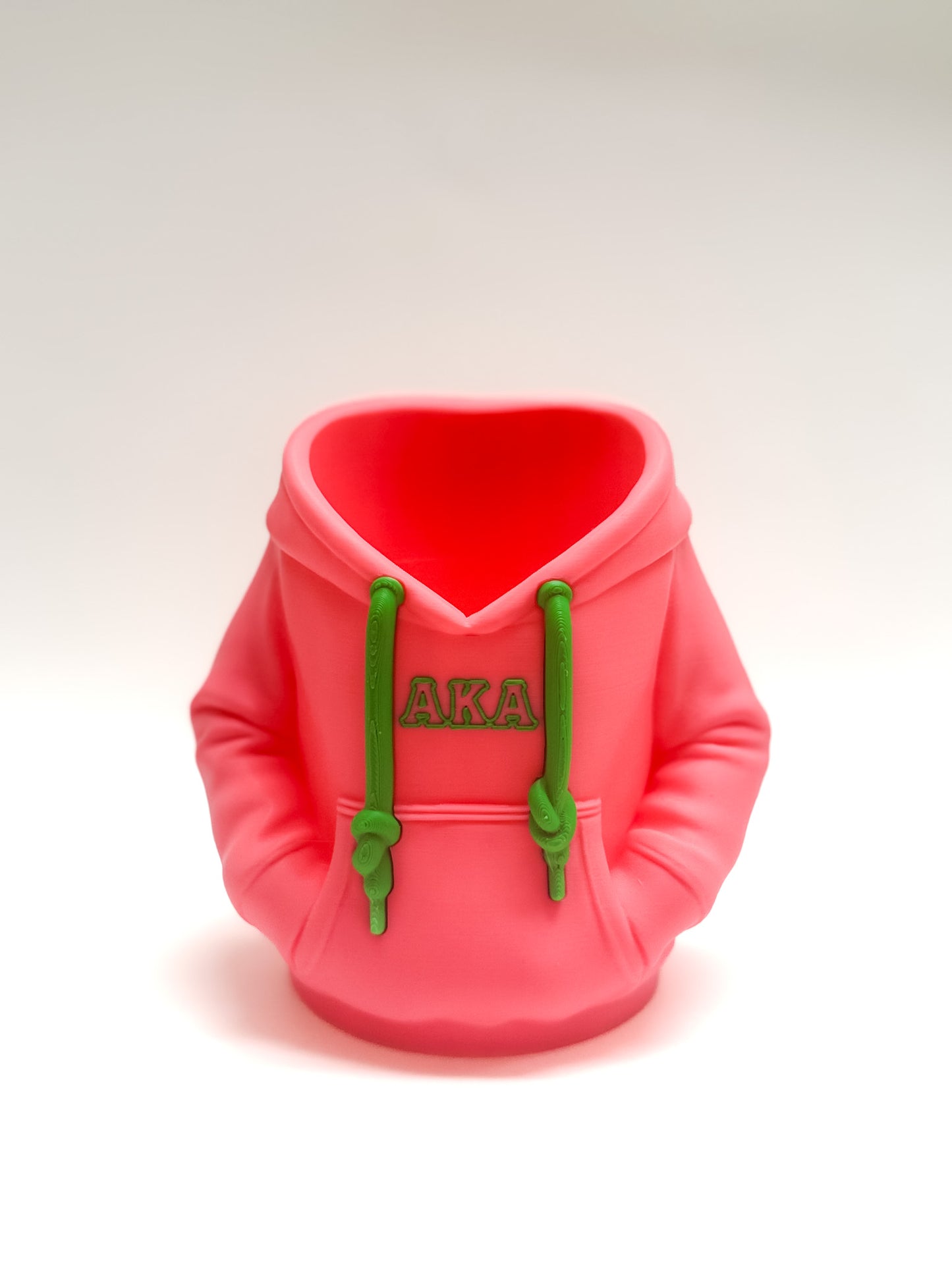 AKA Hoodie Koozie | Pink & Green Can Holder | Sorority Inspired Gift | Custom Mini Hoodie Sleeve