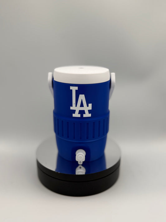 LA Dodgers Mini Water Cooler 3D Printed Can Holder, Baseball Fan Decor