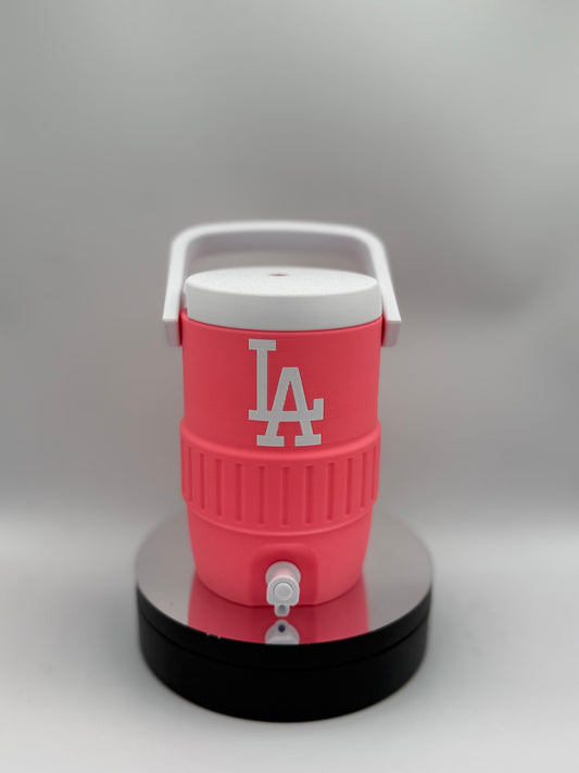 LA Dodgers Mini Water Cooler 3D Printed Can Holder, Baseball Fan Decor