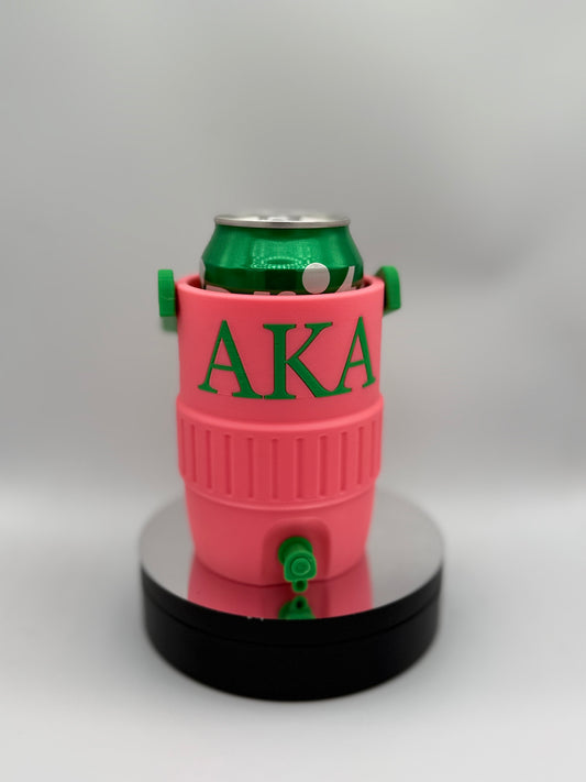 Alpha Kappa Alpha Mini Water Cooler 3D Printed Can Holder