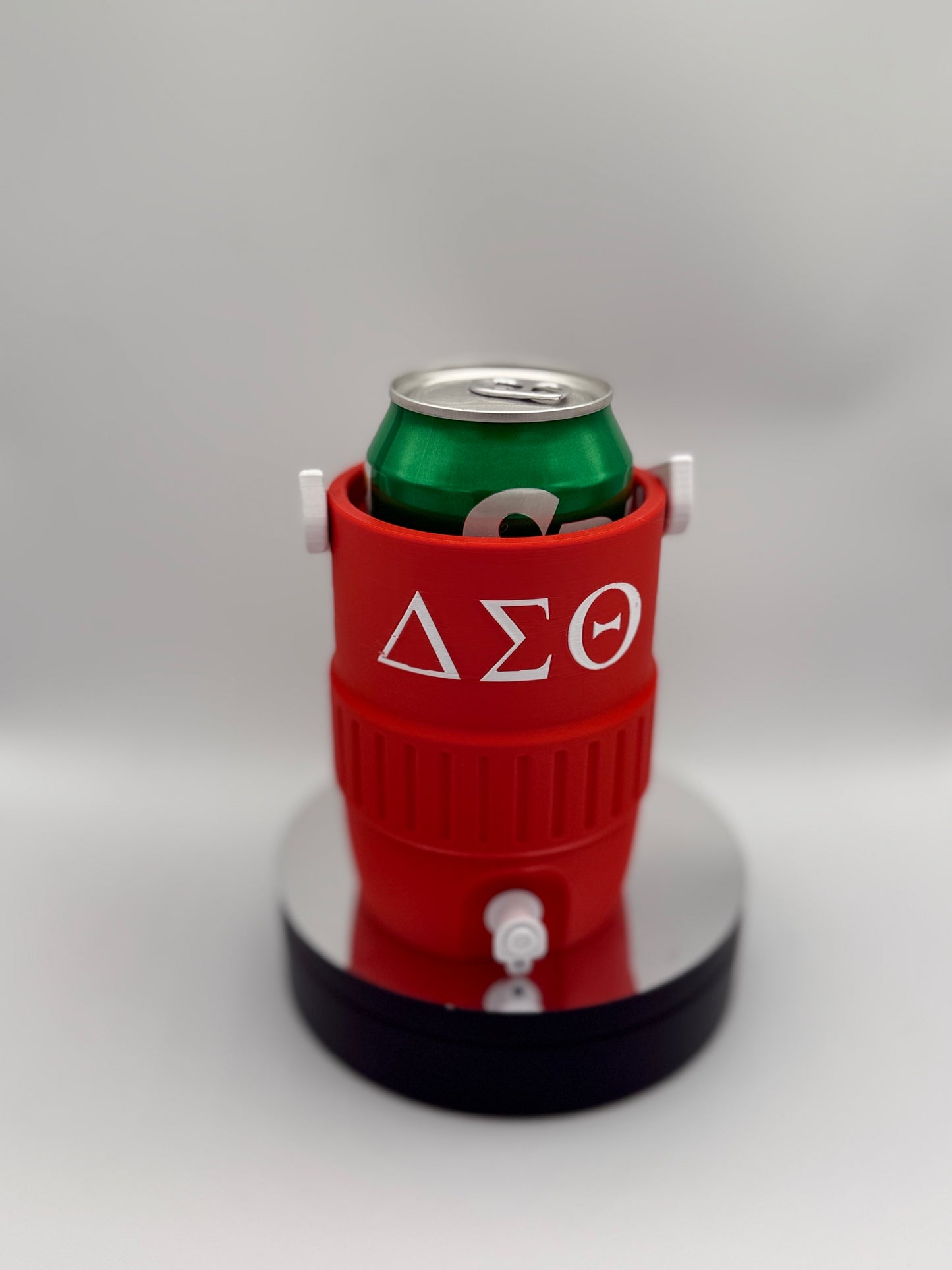 Delta Sigma Theta Mini Water Cooler 3D Printed Can Holder