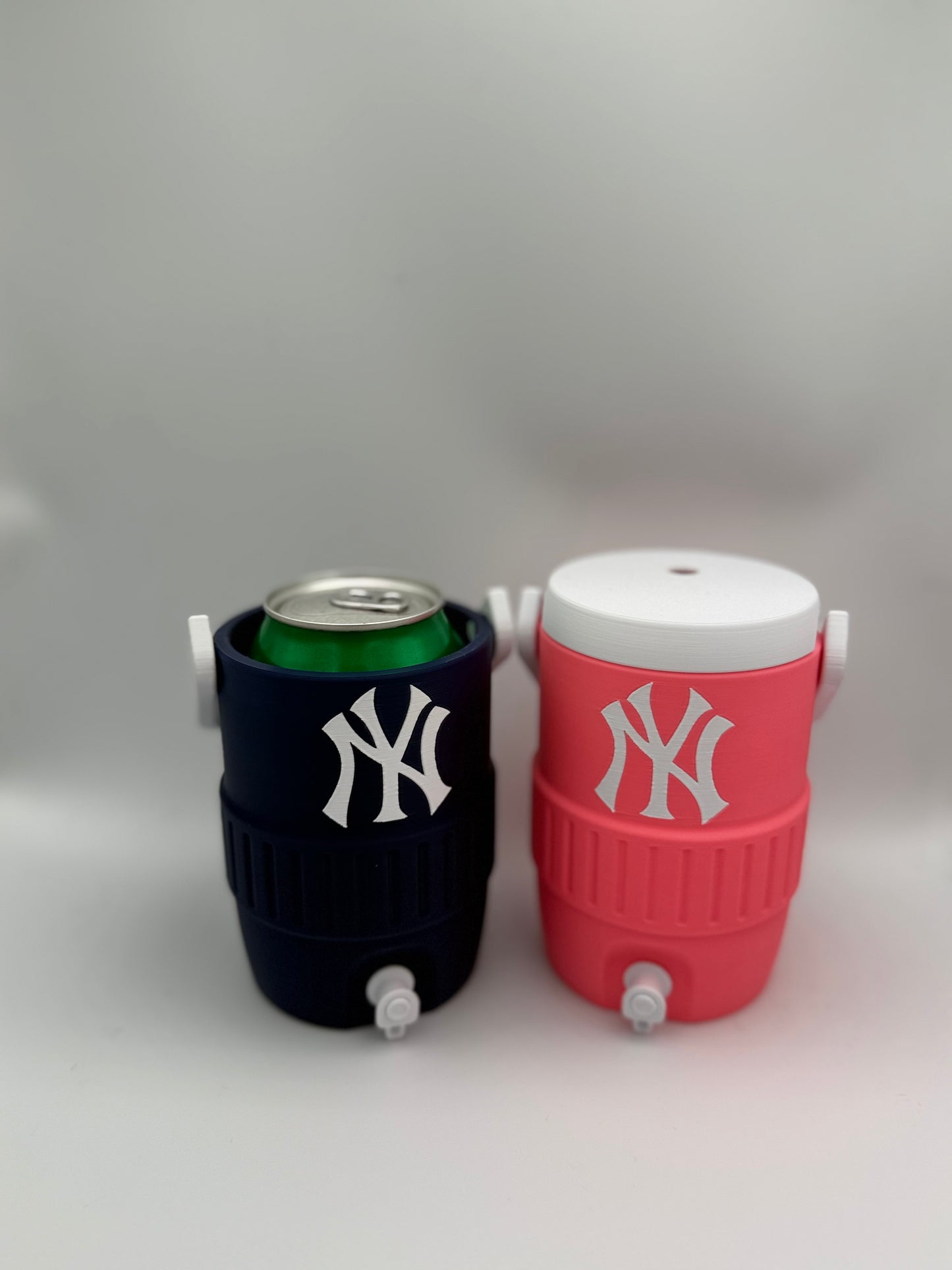 New York Mini Water Cooler 3D Printed Can Holder, Baseball Fan Decor