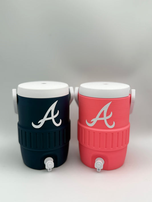 Atlanta Mini Water Cooler 3D Printed Can Holder, Baseball Fan Decor