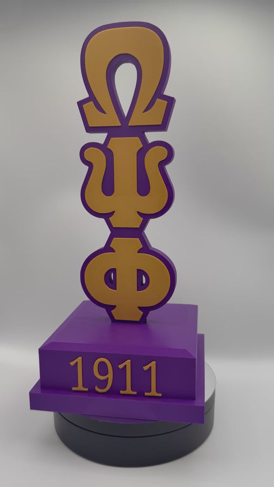 Omega Psi Phi 3D Desk Statue